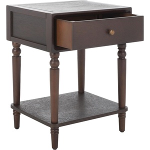 image:imageSafavieh American Homes Collection Siobhan Black Accent TableWalnut