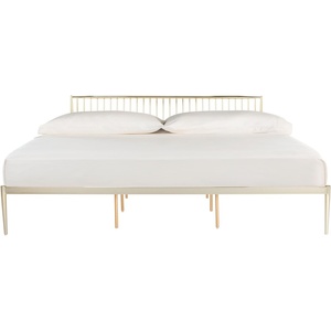 image:imageSafavieh Couture Home Eliza Contemporary Gold Metal Bed QueenGold