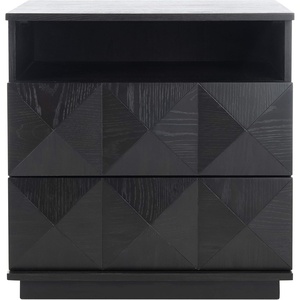 image:imageSafavieh Couture Home Patty Modern Black 2drawer NightstandBlack