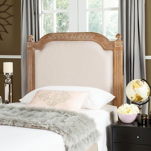 image:imageSafavieh Home Collection Tufted Linen Rustic Antique Beige Headboard TwinBeige  Rustic Oak