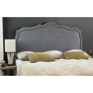 image:imageSafavieh Mercer Collection Skyler Grey Silver Nailhead Headboard KingGray