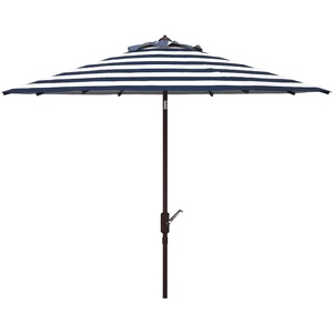 image:imageSafavieh PAT8104A Outdoor Iris Fashion Line 11Foot Round UV Protected UmbrellaNavyWhite