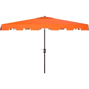 image:imageSafavieh PAT8300A Outdoor Zimmerman Navy and White 66 x 10 Rectangle Market UV Protected UmbrellaOrangeWhite