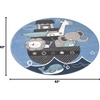 image:imageSAFAVIEH Carousel Kids Collection Accent Rug  4 x 6 Blue amp Grey Animal Design NonShedding amp Easy Care Ideal for High Traffic Areas for Boys amp Girls in Playroom Nursery Bedroom CRK121BBlueGrey