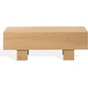 image:imageSAFAVIEH Couture Collection  Sherianya Walnut Brown Wood Storage Bench Modern Rectangular Design with Block Legs SFV4256BNatural