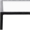 image:imageSAFAVIEH Couture Collection Tauri Black Metal Glass Top Square Accent Table Fully AssembledBlackClear