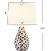 image:imageSAFAVIEH Lighting  Lauralie 205Inch Table Lamp Set of 2  Ivory  Shell Resin  Coastal Design  Ideal for Living Room Bedroom Entryway Home Office  LED Bulbs Included LIT4011ASET2Brown