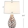 image:imageSAFAVIEH Lighting  Lauralie 205Inch Table Lamp Set of 2  Ivory  Shell Resin  Coastal Design  Ideal for Living Room Bedroom Entryway Home Office  LED Bulbs Included LIT4011ASET2Brown