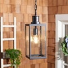 image:imageSAFAVIEH Lighting Collection Agni Black Outdoor Pendant Hanging Light Fixture LED Bulb Included