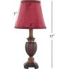 image:imageSAFAVIEH Lighting Collection Hermione Cherry Urn Red Shade 16inch Bedroom Living Room Home Office Desk Nightstand Table Lamp Set of 2 LED Bulbs Included
