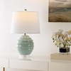 image:imageSAFAVIEH Lighting Collection Wembli Robins Egg Blue 22inch Table Lamp Set of 2Ivory