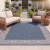 image:imageSAFAVIEH Washable Rug Outdoor Beach House Collection  8 x 10 Blue amp Ivory NonShedding amp Easy to Clean Ideal for Patio Backyard Mudroom BHS276MBlueIvory