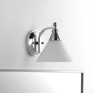 image:imageSAFAVIEH SCN4060A Lighting Valery Chrome and Bronze 7inch LED Bulb Included Wall Sconce