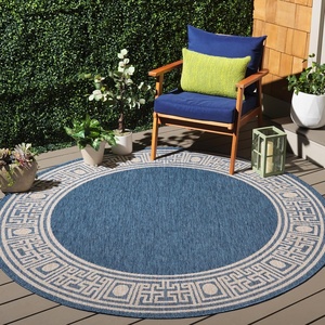 image:imageSAFAVIEH Washable Rug Outdoor Beach House Collection  8 x 10 Blue amp Ivory NonShedding amp Easy to Clean Ideal for Patio Backyard Mudroom BHS276MBlueIvory