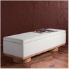 image:imageSAFAVIEH Couture Collection Vianna Light Brown VelvetWalnut Rectangle Storage BenchCreamNatural