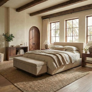 image:imageSAFAVIEH Couture Collection Vianna Light Brown VelvetWalnut Rectangle Storage BenchLight BrownWalnut