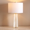 image:imageSAFAVIEH Couture Lighting Collection Gracellen Alabaster amp Gold 27inch Bedroom Living Room Home Office Desk Nightstand Table Lamp LED Bulb Included