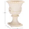 image:imageSAFAVIEH Outdoor  Arden OffWhite Pedestal Planter Pot Modern Magnesium Oxide WeatherResistant Garden Urn with Drainage Hole 11 W x 11 D x 154 H PAT5044AOff White