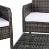 image:imageSAFAVIEH Outdoor Collection Aboka NaturalWhite Cushion 4Piece Conversation Patio Set PAT7505DGrey BrownWhite