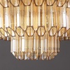 image:imageSAFAVIEH Couture Lighting Collection Adaline Art Deco NickelClear Glass Tiered Hanging Adjustable Chandelier Light Fixture LED Bulbs Included