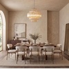 image:imageSAFAVIEH Couture Lighting Collection Adaline Art Deco NickelClear Glass Tiered Hanging Adjustable Chandelier Light Fixture LED Bulbs Included
