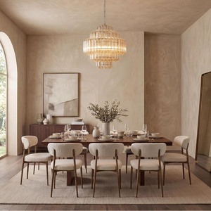 image:imageSAFAVIEH Couture Lighting Collection Adaline Art Deco NickelClear Glass Tiered Hanging Adjustable Chandelier Light Fixture LED Bulbs Included