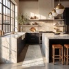 image:imageSAFAVIEH Adirondack Collection Area Rug  12 Square Beige amp Slate Modern Abstract Design NonShedding amp Easy Care Ideal for High Traffic Areas in Living Room Bedroom ADR207BSageIvory