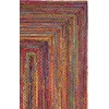 image:imageSAFAVIEH Cape Cod Collection Runner Rug  23 x 6 Red amp Multi Handmade Jute amp Cotton Woven Braided Design CAP202ARedMulti