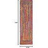 image:imageSAFAVIEH Cape Cod Collection Runner Rug  23 x 6 Red amp Multi Handmade Jute amp Cotton Woven Braided Design CAP202ARedMulti