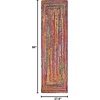 image:imageSAFAVIEH Cape Cod Collection Runner Rug  23 x 6 Red amp Multi Handmade Jute amp Cotton Woven Braided Design CAP202ARedMulti