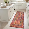 image:imageSAFAVIEH Cape Cod Collection Runner Rug  23 x 6 Red amp Multi Handmade Jute amp Cotton Woven Braided Design CAP202ARedMulti