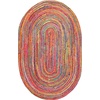 image:imageSAFAVIEH Cape Cod Collection Runner Rug  23 x 6 Red amp Multi Handmade Jute amp Cotton Woven Braided Design CAP202ARedMulti