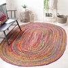 image:imageSAFAVIEH Cape Cod Collection Runner Rug  23 x 6 Red amp Multi Handmade Jute amp Cotton Woven Braided Design CAP202ARedMulti