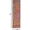 image:imageSAFAVIEH Cape Cod Collection Runner Rug  23 x 6 Red amp Multi Handmade Jute amp Cotton Woven Braided Design CAP202ARedMulti