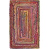 image:imageSAFAVIEH Cape Cod Collection Runner Rug  23 x 6 Red amp Multi Handmade Jute amp Cotton Woven Braided Design CAP202ARedMulti