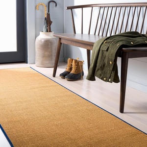 image:imageMartha Stewart x SAFAVIEH Area Rug Collection  8 x 10 Beige amp Ivory Sisal amp Jute Farmhouse Style Ideal for Living Room Bedroom Office Dining Space MSR9501CNaturalNavy