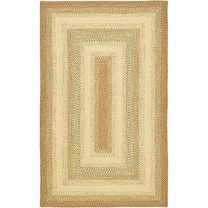 image:imageSAFAVIEH Washable Rug Outdoor Braided Collection  6 x 9 Oval Rust amp Multi Handmade amp Reversible NonShedding amp Easy to Clean Ideal for Patio Backyard Mudroom BRD303ARustMulti