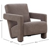 image:imageSAFAVIEH Couture Collection Taylor Modern Light Brown Velvet Upholstered Accent Chair Fully AssembledBrown
