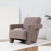 image:imageSAFAVIEH Couture Collection Taylor Modern Light Brown Velvet Upholstered Accent Chair Fully AssembledBrown