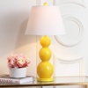 image:imageSAFAVIEH Lighting  Jayne 27Inch 3Sphere Glass Table Lamp Set of 2  Yellow  Contemporary Stacked Body Design  Ideal for Living Room Bedroom  LED Bulbs Included LIT4089HSET2Yellow  Set of 2
