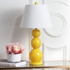 image:imageSAFAVIEH Lighting  Jayne 27Inch 3Sphere Glass Table Lamp Set of 2  Yellow  Contemporary Stacked Body Design  Ideal for Living Room Bedroom  LED Bulbs Included LIT4089HSET2Yellow  Set of 2