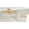 image:imageSAFAVIEH Lighting Collection Ginesta GoldClear Orb Flush Mount LED Bulbs Included