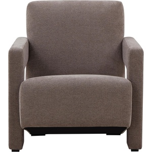 image:imageSAFAVIEH Couture Collection Taylor Modern Light Brown Velvet Upholstered Accent Chair Fully AssembledBrown