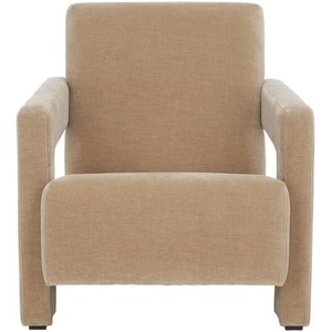 image:imageSAFAVIEH Couture Collection Taylor Modern Light Brown Velvet Upholstered Accent Chair Fully AssembledLight Brown