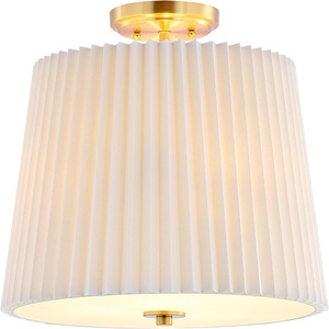 image:imageSAFAVIEH Lighting Collection Madio WhiteGold Flush Mount LED Bulbs Included