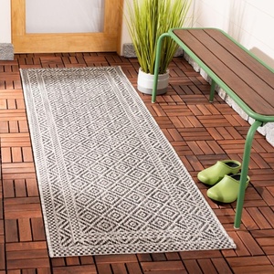 image:imageSAFAVIEH Courtyard Collection 8 x 11 GreyBlack CY8364 Indoor Outdoor Waterproof Easy Cleaning Patio Backyard Mudroom Area RugGreyBlack