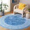 image:imageSAFAVIEH Washable Rug Arizona Collection  4 x 6 Blue amp Ivory Slip Resistant amp Easy to Clean Ideal for Foyer Kitchen Nursery Office Bedroom ARZ303MBlueIvory