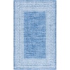 image:imageSAFAVIEH Washable Rug Arizona Collection  4 x 6 Blue amp Ivory Slip Resistant amp Easy to Clean Ideal for Foyer Kitchen Nursery Office Bedroom ARZ303MBlueIvory
