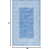 image:imageSAFAVIEH Washable Rug Arizona Collection  4 x 6 Blue amp Ivory Slip Resistant amp Easy to Clean Ideal for Foyer Kitchen Nursery Office Bedroom ARZ303MBlueIvory