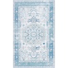 image:imageSAFAVIEH Washable Rug Arizona Collection  6 x 9 Rust amp Navy Slip Resistant amp Easy to Clean Ideal for Living Room Bedroom Home Office Dining Space ARZ105PBeigeBlue